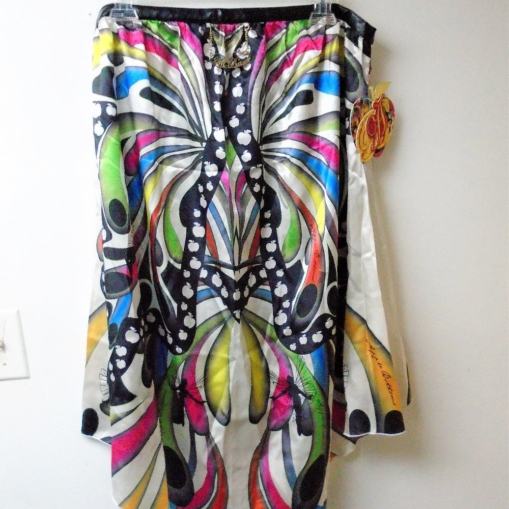 NEW APPLE BOTTOMS BUTTA-FLY FAIRY TALE BUTTERFLY SATIN SKIRT BIKINI COVER UP XL